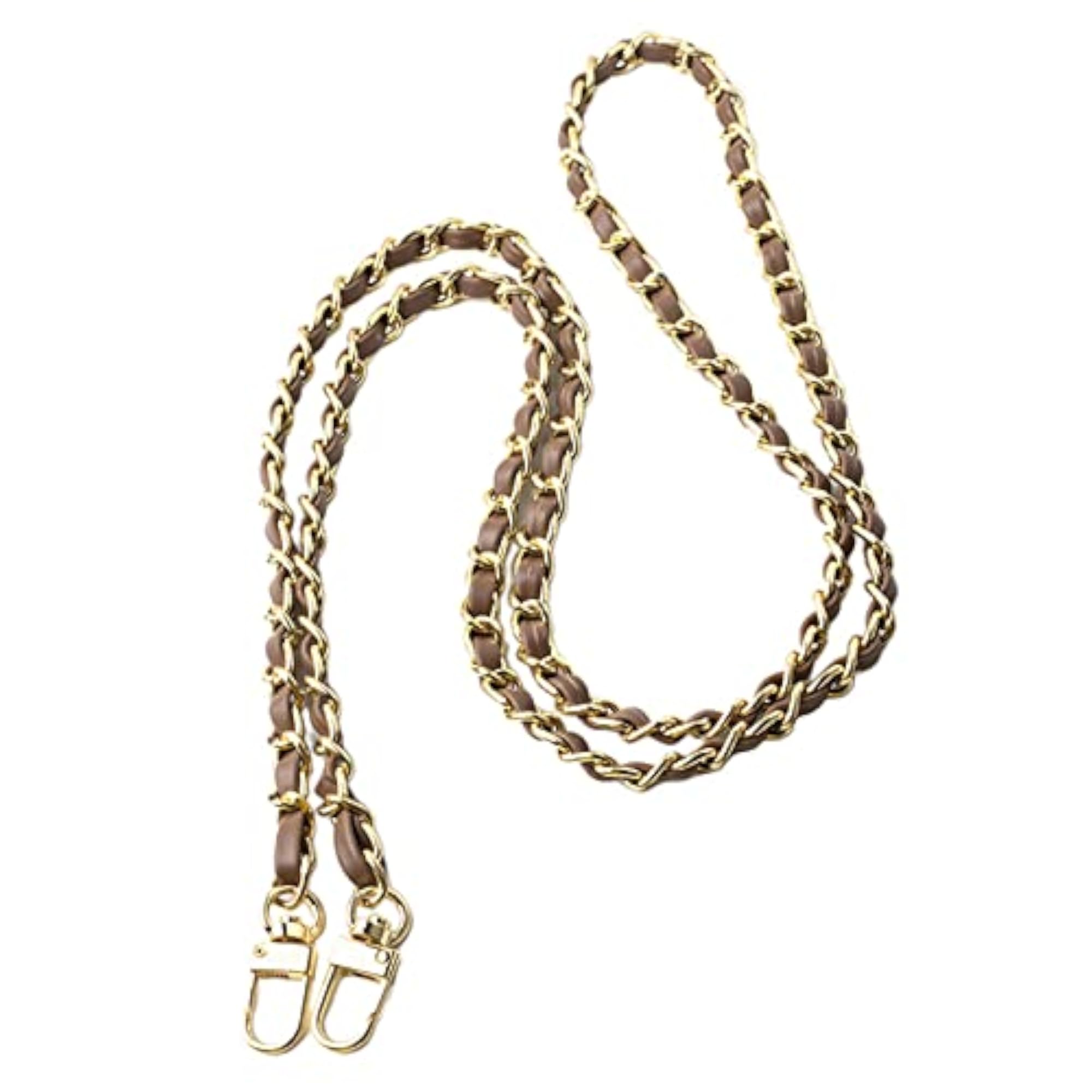 Metal and Leather Purse Chain Strap Shoulder Bag Strap